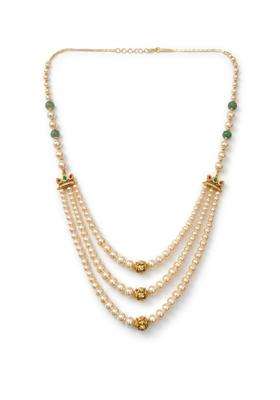 Golden Treasure Traditional Gold Plated Shell Pearl Mala for Men