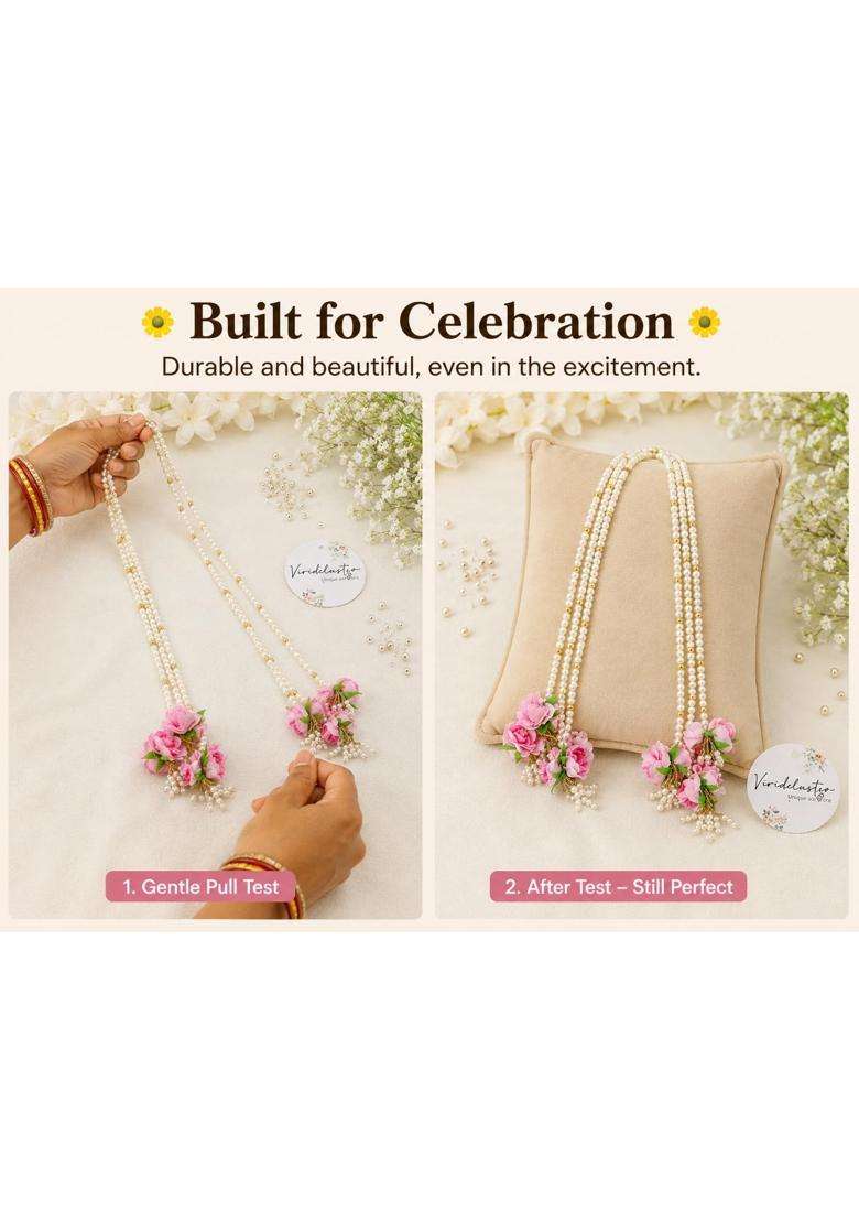 Milni Ceremony Mala Swagat Haar Garland Set Punjabi Wedding Varmala Welcome Dupatta Entry Garlands - Indya