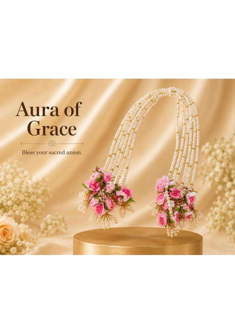 Milni Ceremony Mala Swagat Haar Garland Set Punjabi Wedding Varmala Welcome Dupatta Entry Garlands - Indya