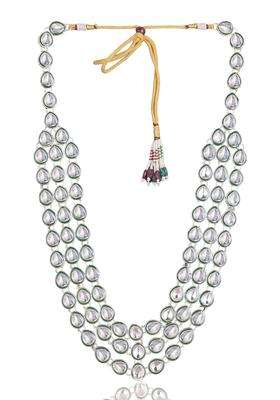 Jiyanshi Fashion Kundan Necklace for Men Traditional Indian Kundan Mala
