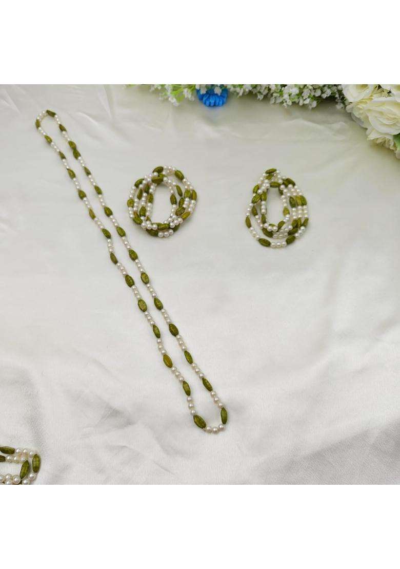 Green Artificial Elaichi Milni Mala Varmala for Groom and Bride Indian Wedding Garland - Indya