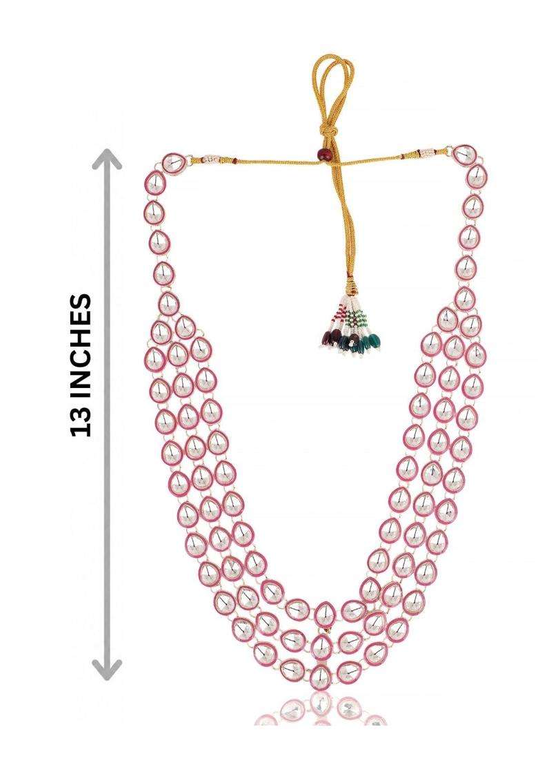 Jiyanshi Fashion Kundan Necklace for Men Traditional Indian Kundan Necklace - Indya