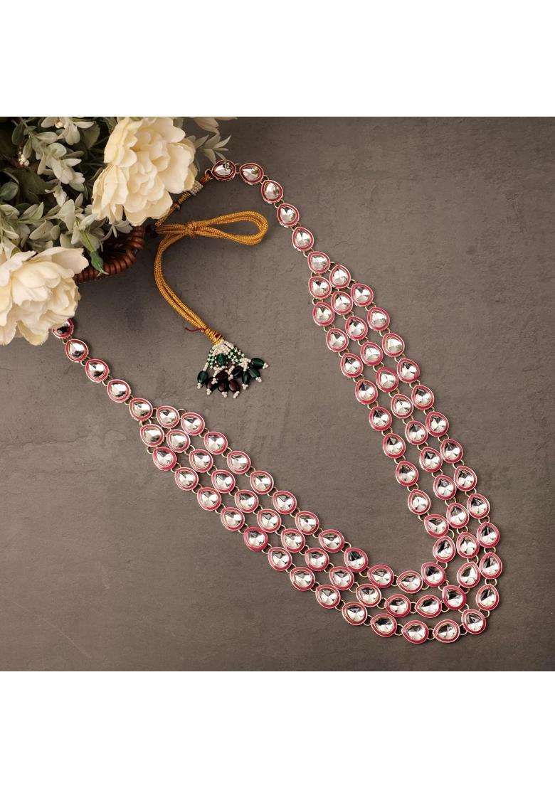 Jiyanshi Fashion Kundan Necklace for Men Traditional Indian Kundan Necklace - Indya