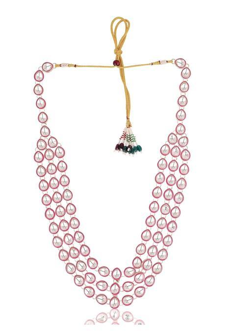Jiyanshi Fashion Kundan Necklace for Men Traditional Indian Kundan Necklace