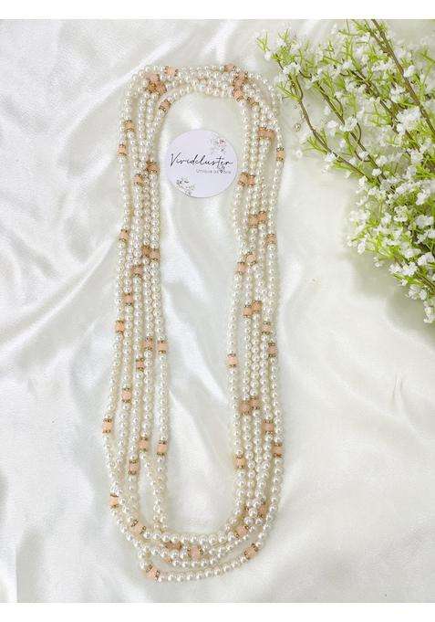 White Milni Ceremony Mala for Barati Swagat Punjabi Wedding Haar
