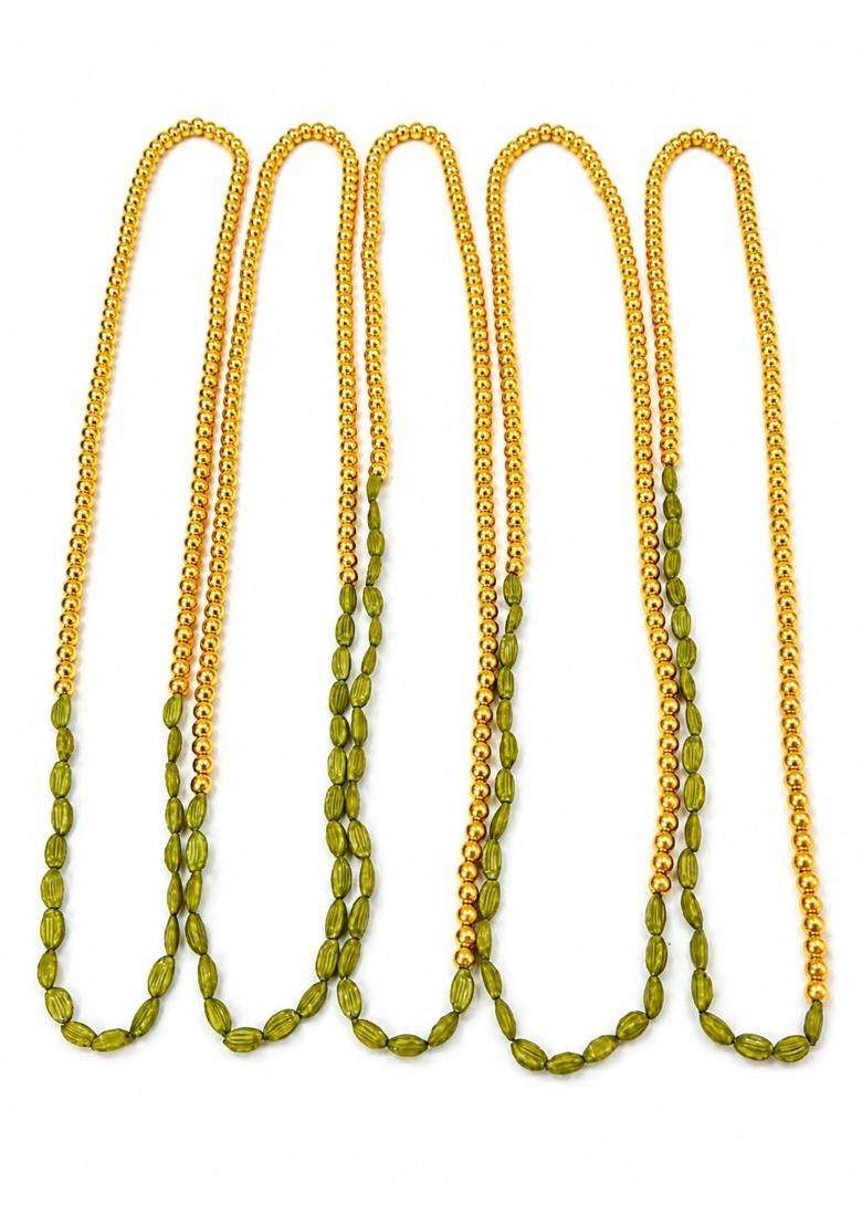Golden Premium Elaichi Milni Mala for Wedding and Groom Elaichi Garland for Barat Bride and Ceremony - Indya