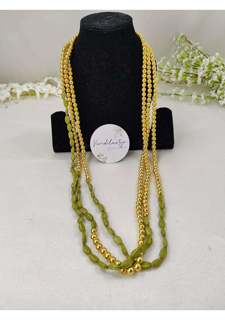 Golden Premium Elaichi Milni Mala for Wedding and Groom Elaichi Garland for Barat Bride and Ceremony - Indya