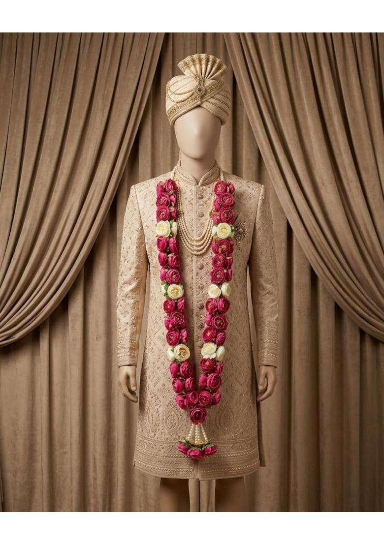 Elegant Handmade Indian Wedding Varmala for Bride and Groom 65 CM - Indya
