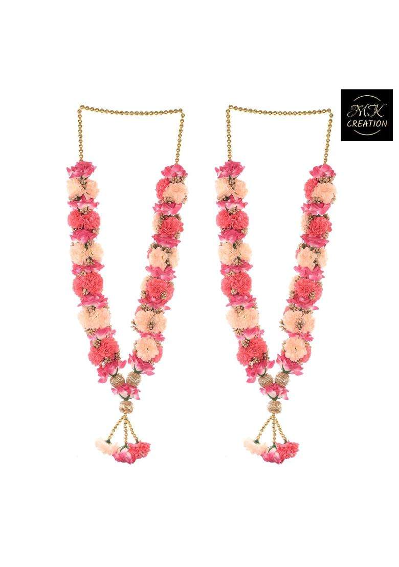 Multicolour M K Creation Everlasting Bloom Garland Mala for God Varmaala or Jaimaala for Bride and Groom 1 - Indya