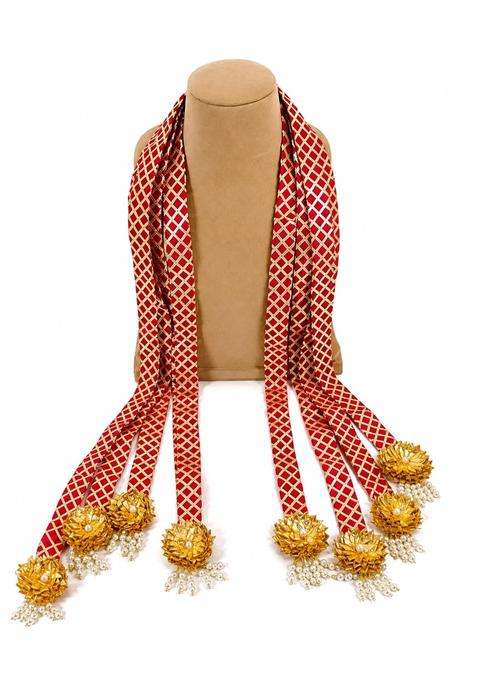 Designer Dupatta Welcome Mala Fabric Lace Multicolour Garland Pack of 20