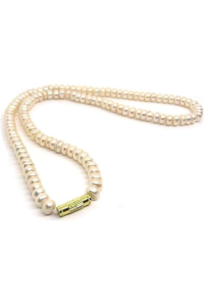 Rudra Blessing Center South Sea Pearl Mala Original Safed Moti Ki Mala White Pearl Mala Round Sachhe Moti Ki - Indya