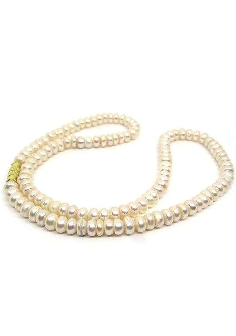 Rudra Blessing Center South Sea Pearl Mala Original Safed Moti Ki Mala White Pearl Mala Round Sachhe Moti Ki - Indya