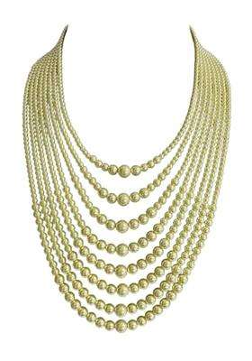 Multi Layered Pearl Beaded Statement Groom Bridal Wedding Stunning Long Necklace Mala for Women Gift for Her