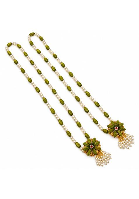 Green Artificial Wedding Garland Elaichi Mala Indian Wedding Mala 50 CM 10