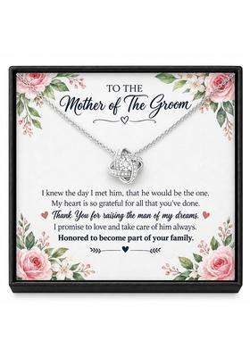 Rakva 925 Sterling Silver Mother in Law Necklace to the Mother of the Groom Necklace the Man of My Dreams