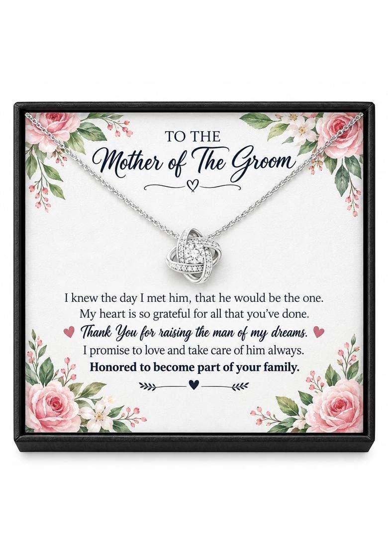 Rakva 925 Sterling Silver Mother in Law Necklace to the Mother of the Groom Necklace the Man of My Dreams - Indya