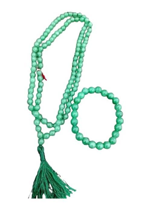 Spiritual Gems India Exclusive Combo Set Astrology Purpose Emerald Stone Malai Bracelet Igl Certificate