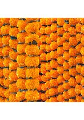 Diyana Impex Marigold Garland for Decoration 5 Feet Long Strands Artificial Marigold Flowers