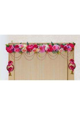 Aabhaas Design Marigold Flower Toran Garlands Handmade Bandhanwar Door Entrance Hanging Home Traditional Wall