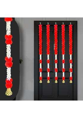 Ihandikart Premium Marigold Floral Door Garland 55 Inch Pack of 10
