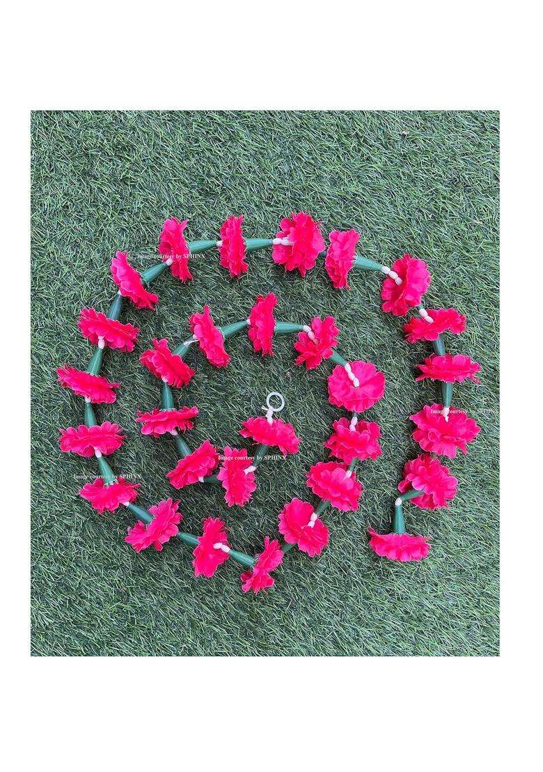 Sphinx Re Usable Traditional Artificial Marigold Flowers Fabric Garlands for Festive Pooja Wedding - Indya