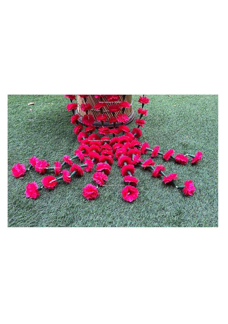Sphinx Re Usable Traditional Artificial Marigold Flowers Fabric Garlands for Festive Pooja Wedding - Indya