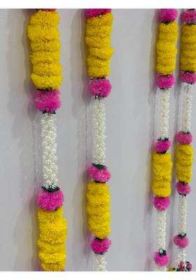 Crafthousexports Marigold Maharaja Strings Premium Artificial Marigold Flower Garland for Weddings Festivals