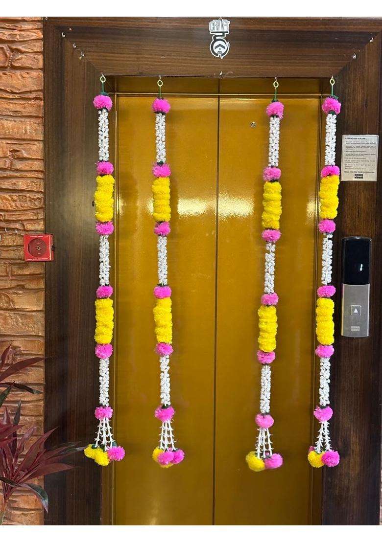 Crafthousexports Marigold Maharaja Strings Premium Artificial Marigold Flower Garland for Weddings Festivals - Indya