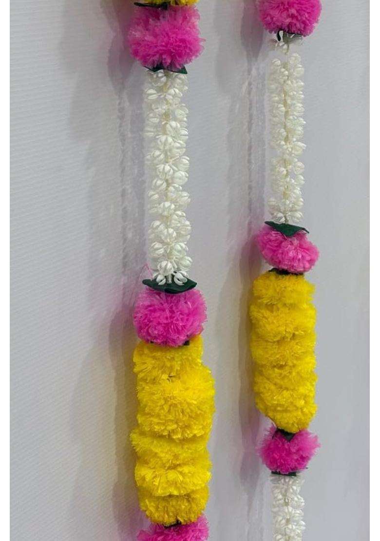 Crafthousexports Marigold Maharaja Strings Premium Artificial Marigold Flower Garland for Weddings Festivals - Indya