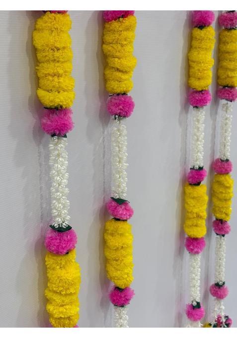 Crafthousexports Marigold Maharaja Strings Premium Artificial Marigold Flower Garland for Weddings Festivals