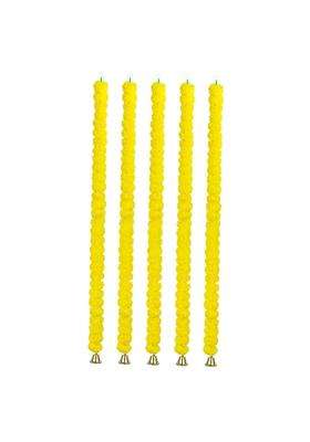Calandis 5Pcs Marigold Garland with Bell 115CM 45 Point 28Inch for Garden Cabinet Fireplace