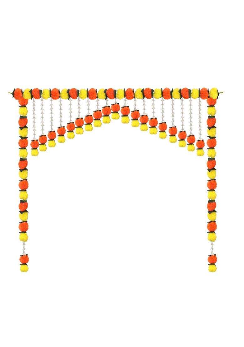 Tia Crafts Artificial Marigold Jasmine Door Toran for Main Door Entrance - Indya