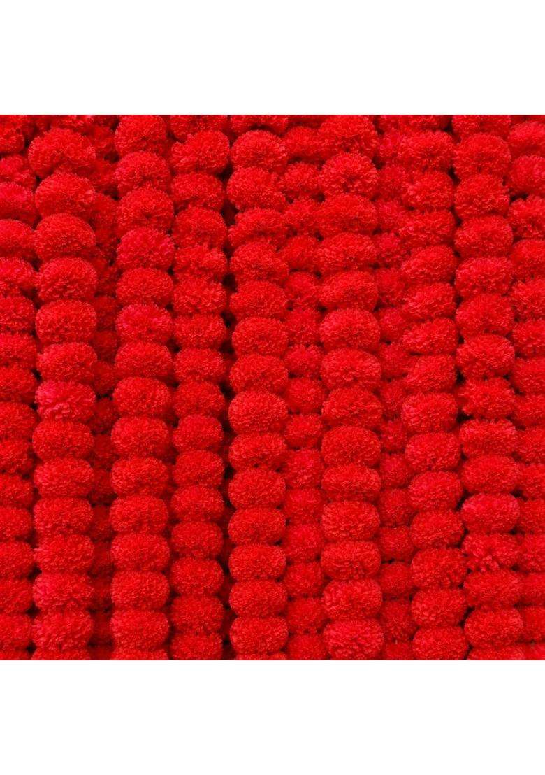 Ragoma Artificial Marigold Flowers Garlands Red for Decoration Fluffy Genda Phool Flower Foe Wedding Pack of 20 - Indya