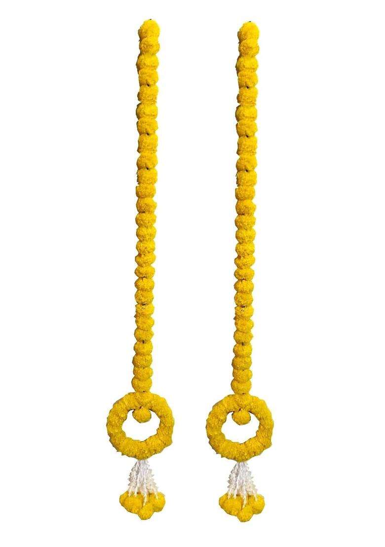 Shreya Fashion Artificial Marigold Flowers Garlands Hanging Door Toran Doorway for Diwali - Indya