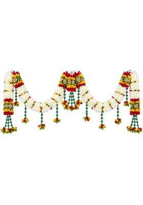 Daedal Crafters Crystal Hanging Artificial Flower Toran for Main Door Entrance