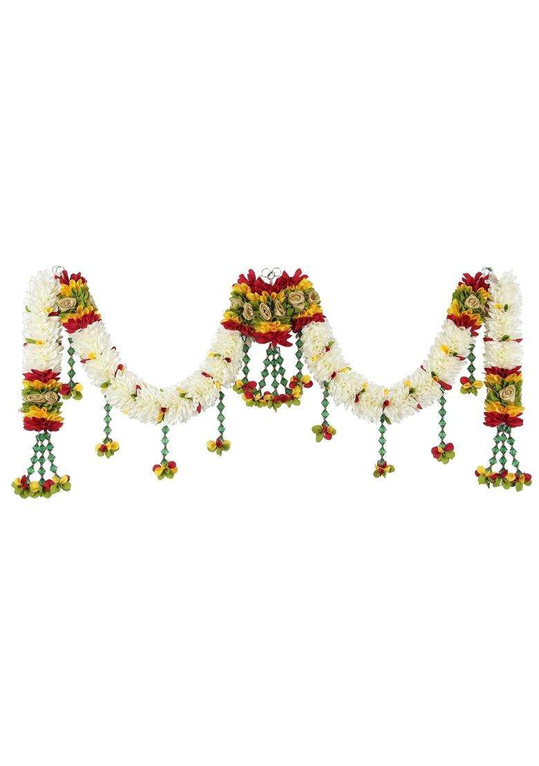 Daedal Crafters Crystal Hanging Artificial Flower Toran for Main Door Entrance - Indya