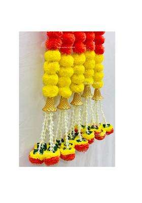 Sphinx Artificial Marigold Fluffy Flowers with Bell and Tuberoses Rajnigandha