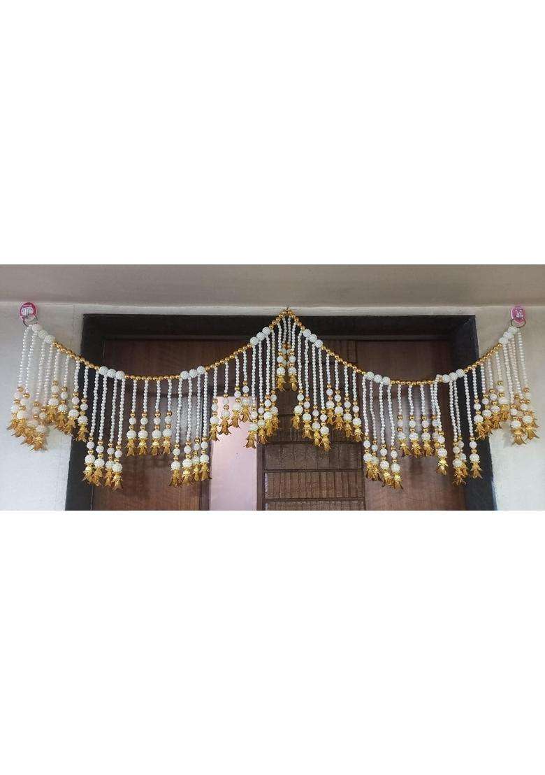 Joy Decor Ab Hand Made Wall Door Hanging Artificial Marigold Plastic Flowers Garlands Bandhanwar Torans - Indya