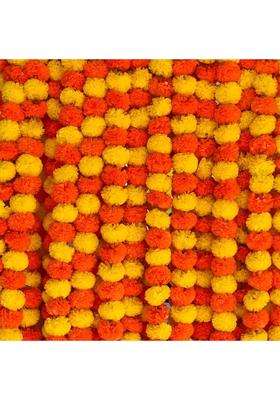 Decor Dazzle Marigold Garland 5 Feet Artificial Flowers for Decoration Pack of 20