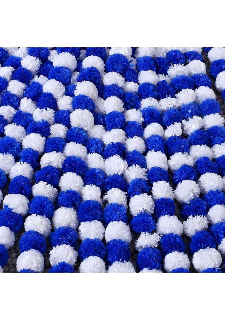 Navrangini Artificial Marigold Flowers Garlands Blue White Pack of 20 - Indya