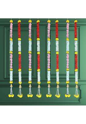 Festivbliss Artificial Marigold Flower Garlands Fluffy Marigold Strings for Decoration Items for Home Decor