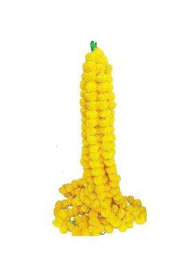 Brikshi Artificial Marigold Flowers for Decoration Long Marigold Garlands for Decoration Indian Pack of 10