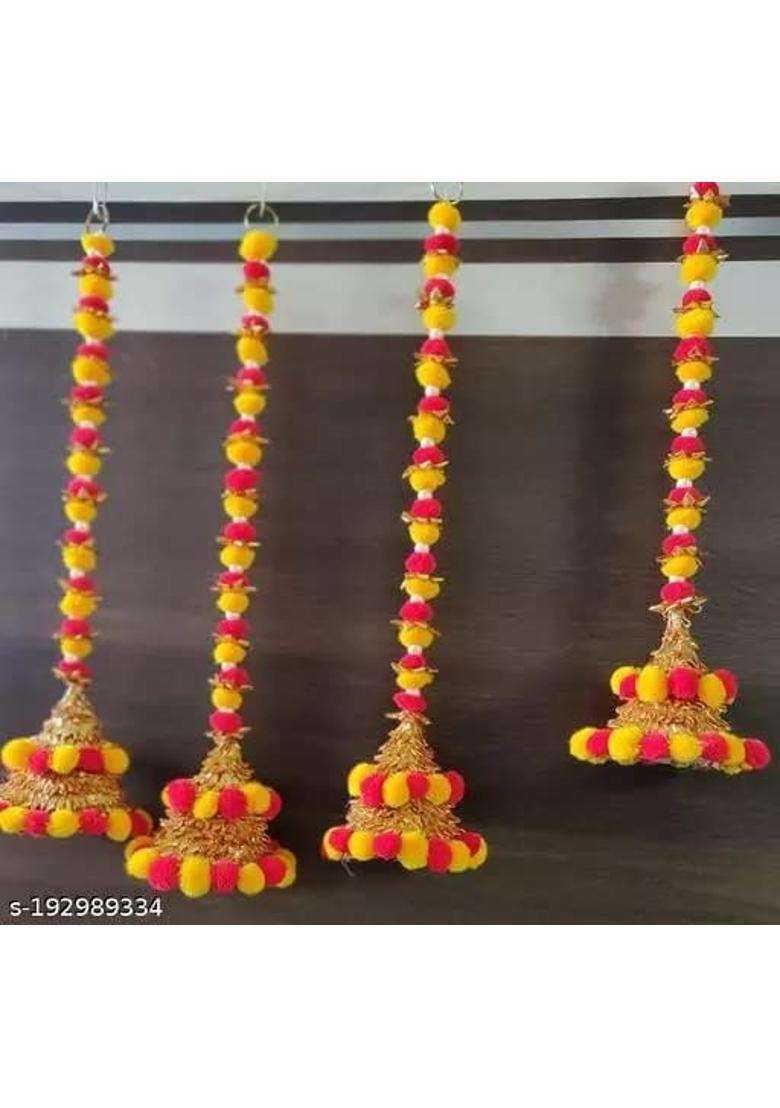 Artificial Marigold Flowers for Decoration Long Marigold Garlands for Decoration - Indya