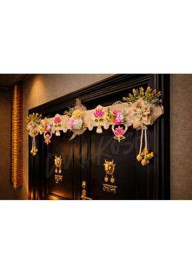 Divyakosh Multicolour Artificial Flower Toran for Main Door Entrance 3 Ft