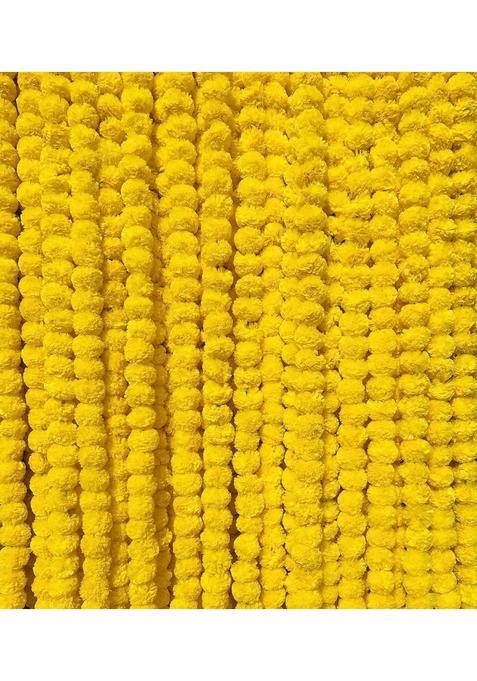 Rajmart Global Handmade Artificial Marigold Flowers Garland for Home Decoration Items Genda Phool for Diwali