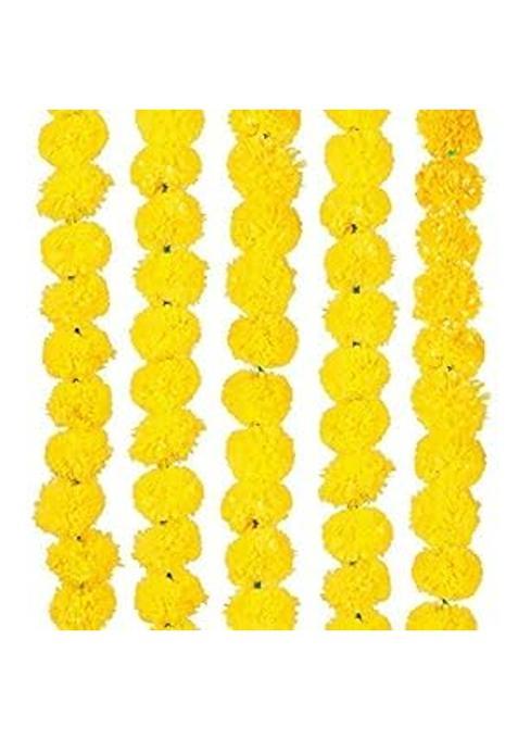 Daytoday Genda Phool Artificial Genda Phool Marigold Fluffy Long Handmade Fancy Designer Window Door Hanging