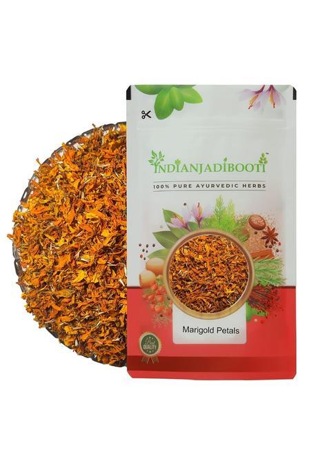 Indianjadibooti Genda Phool Marigold Flower Petals 100 Grams Pack of 2