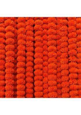Ragoma Artificial Marigold Flowers Garlands Orange for Decoration Fluffy Genda Phool Flower Foe Pack of 100