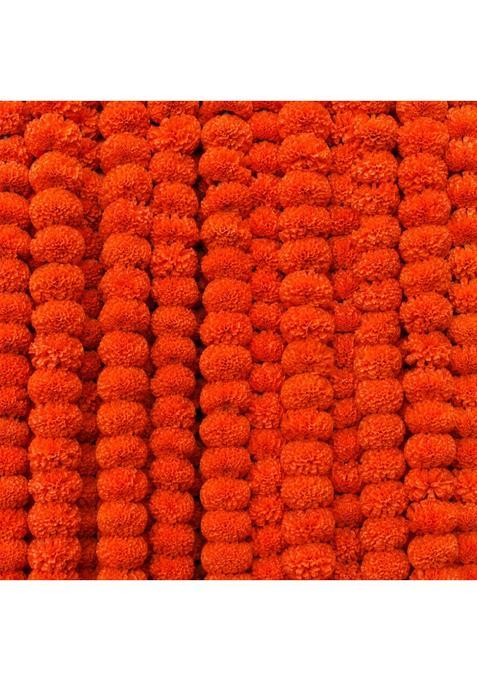Ragoma Artificial Marigold Flowers Garlands Orange for Decoration Fluffy Genda Phool Flower Foe Pack of 100