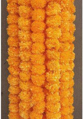Marigold Genda Phool Malafluffy Reusable Artificial Flowers Garlands Door Toran Set Door Hangings Pack of 10